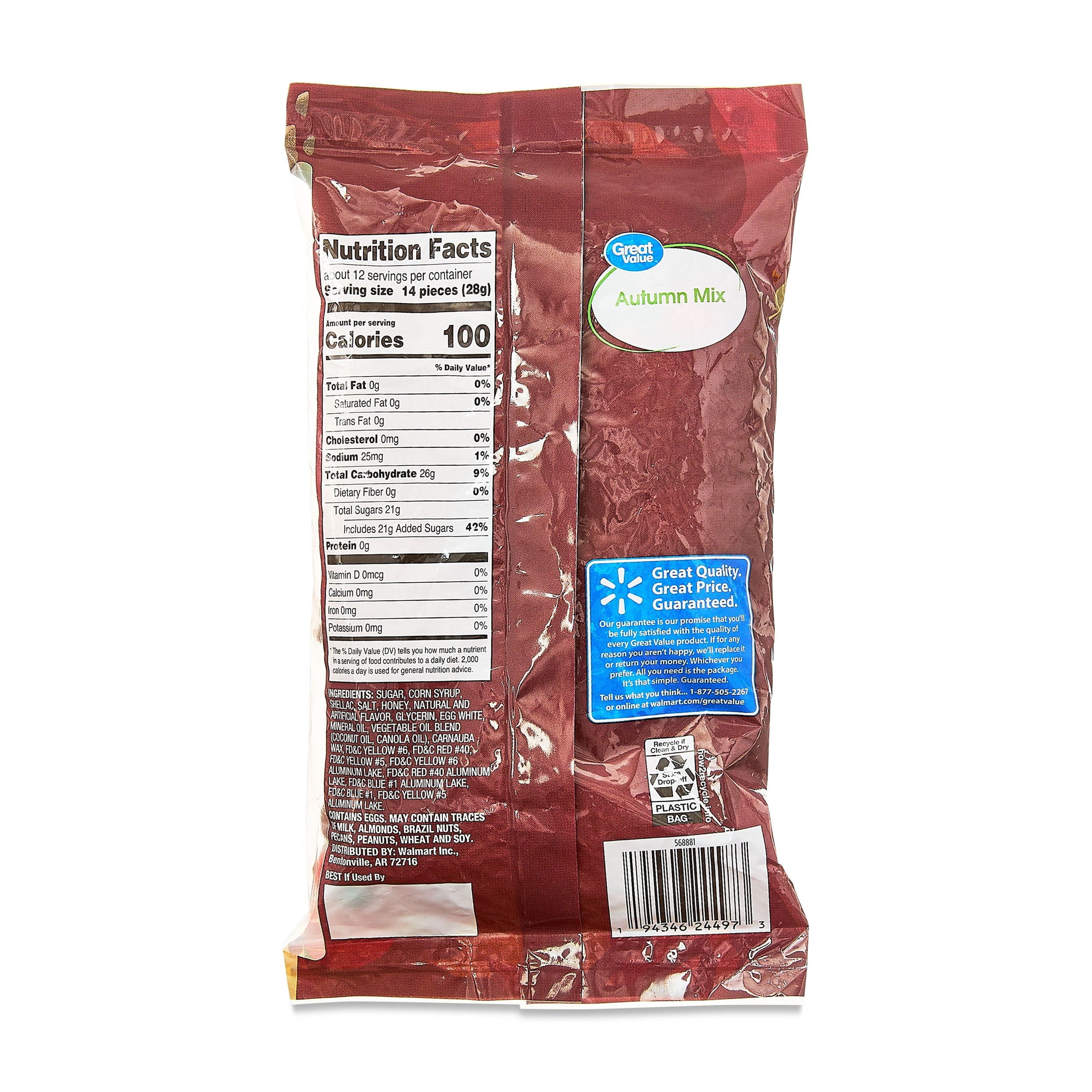 Great Value Autumn Mix Halloween Candy, 12 oz Bag