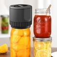 thumbnail image 4 of Glass Jar Vacuum Sealer Set Electric Jar Vacuum Sealer One-Touch Sealing Machine Portable Jar Vacuum Sealer Black, 4 of 4