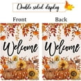 thumbnail image 5 of Fall Garden Flags 12x18 Double Sided for Outside Pumpkin Sunflowers Welcome Small Burlap Decorative Holiday Yard Flag Outdoor Decor, 5 of 6