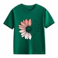 thumbnail image 4 of XIMIN T-Shirts Filles Graphiques Tournesol Manches Courtes Col Rond Coton Coupe Ample Décontractée Été, 4 of 5