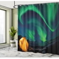 thumbnail image 5 of Ambesonne Green Blue Shower Curtain, Sky Nordic Camping, 69"Wx75"L, Forest Green Yellow, 5 of 5