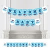 Big Dot of Happiness Taking Flight - Airplane - Vintage Plane Baby Shower Bunting Banner - Party Decorations - Welcome Baby