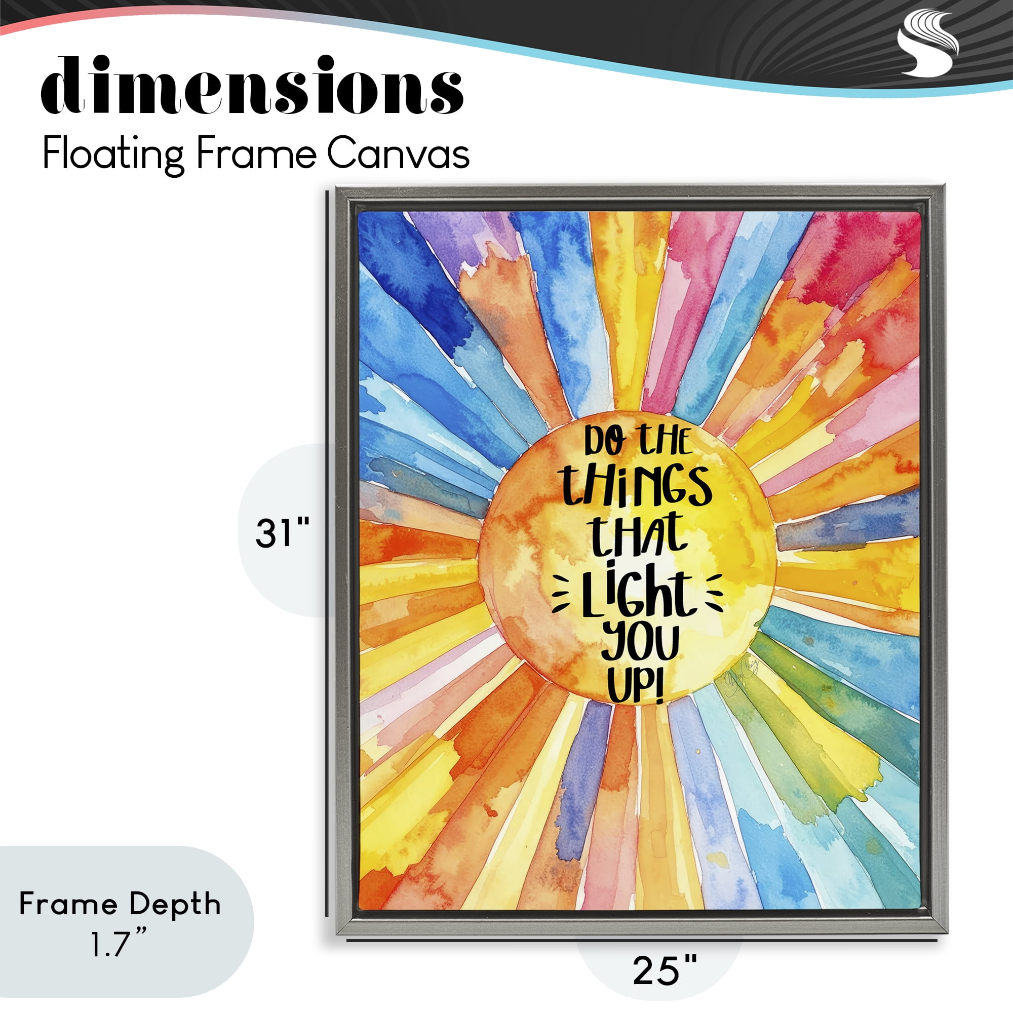 Stupell Industries Things That Light You Up Gray Framed Floater Canvas Wall Art, design by Shelly Craig