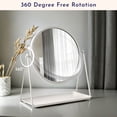 thumbnail image 5 of Mainstays by Becky G. & Alejandra 9.65" Round Tabletop Mirror with Metal Tray, White, 5 of 13