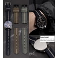 thumbnail image 7 of Uxcell Green Khaki Nylon Striped Watchband 22mm Width Soft Nylon Strap with Silver Buckle, Canvas Watch Band, 7 of 7