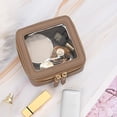 thumbnail image 4 of Bolsa de maquillaje Aveniee Mini, neceser de viaje transparente, color topo, 4 of 6