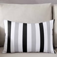 thumbnail image 3 of White Striped Vertical Modern Geometric Throw Pillow Cover, Pillowcase Protectors with Zipper, Breathable Decorative Lumbar Pillow Case Cover, Pillow Shams for Couch Sofa 16x24Inch, 3 of 7