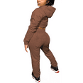 thumbnail image 2 of Akmipoem Women Hoodie Crop Pullover Sweatshirt Sweatpants 2 Piece Sweatsuits Sets, 2 of 4