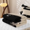 thumbnail image 6 of Homewish Cream Abstract Ombre Zipper Twin Comforter Sets with Fitted Sheet and 2 Pillowcases,Aesthetic Oil Painting Zipper Bedding Set,Reversible,4pcs, 6 of 8