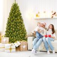 thumbnail image 2 of Gymax 9FT Pre-Lit Christmas Tree Hinged Artificial Tree w/ Metal Stand LED Lights, 2 of 10