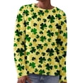 thumbnail image 6 of St Patricks Day Sweater Women Long Sleeve Crewneck Irish Oversized Pullover Plus Size Sweater, 6 of 8