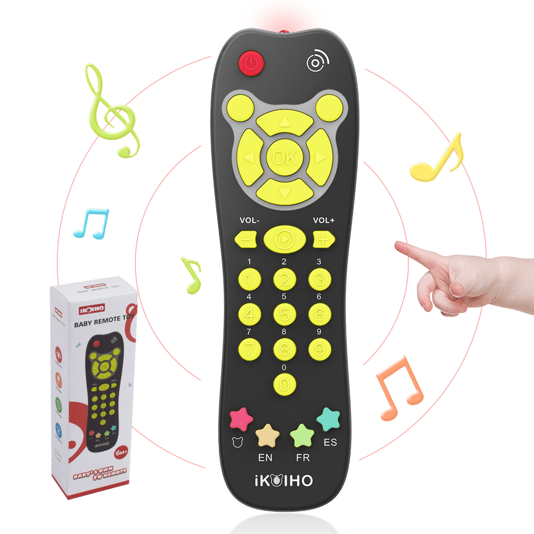 Baby Remote Control Toy with Light Sound Realistic Toddler TV Remote