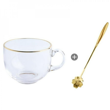 

SweetCandy Light Luxury Phnom Penh Large Capacity Glass Home Milk Cup Oatmeal Cup Milk Tea Cup Yogurt Coffee Cup