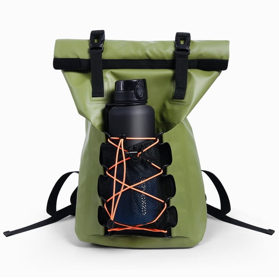 23L Waterproof Dry Bag Backpack for Kayaking & Travel, Heavy Duty PVC Roll Top Sack, IPX8 Phone Case Included