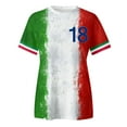 thumbnail image 4 of Afdoent T-Shirts pour Femmes Printemps Été Imprimé Italien Manches Courtes Col Rond Vêtements de Vacances à la Plage, 4 of 5