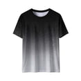 thumbnail image 6 of Men's Shirts Cotton,Men's Gradient T Shirt Short Sleeve Round Neck Tee Summer Tops, 6 of 9