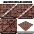 thumbnail image 4 of iRerts Plastic Interlocking Deck Tiles, 44 Pack Outdoor Flooring Tiles 12" x 12", All Weather Use, Patio Floor Decking Tiles for Porch Poolside Balcony Backyard, Brown, 4 of 8