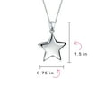 thumbnail image 5 of Bling Jewelry Womens Minimalist Alphabet Star Pendant Necklace Sterling Silver - USA Patriotic Style, 5 of 7