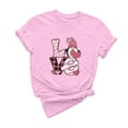 thumbnail image 2 of Meichang T-Shirts pour Femmes Chemise de la Saint-Valentin Manches Courtes T-Shirts Graphiques Cœur d'Amour T-Shirts de Vacances Hauts de la Saint-Valentin Manches Courtes Col Rond Blouses, 2 of 6