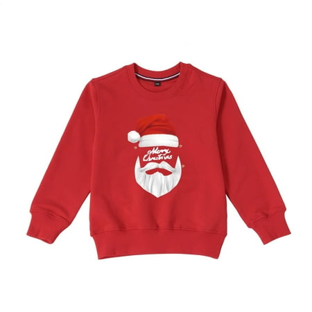 

Christmas decorations Stocking stuffers Red Christmas Parent-child Print HomeWear Pajamas Child Hoodless Sweatshirts Blouse Tops Family Clothes