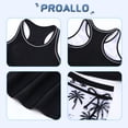 thumbnail image 3 of PROALLO Girls Bathing Suits Two-Piece Swimsuit with Boyshorts Vest-Style Tankini(8-9T White Black), 3 of 5