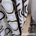 thumbnail image 6 of DriftAway Camden Blackout Curtains 84 Inches Long for Bedroom Geometric Lattice Printed Drapes Thermal Insulated Room Darkening Grommet Window Treatment 2 Panels for Living Room W52 x L84 Beige Choc, 6 of 8