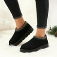 thumbnail image 5 of Women Winter Slip On Warm Faux Fur Lined Suede Snow Boots, 5 of 5
