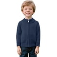 thumbnail image 1 of Classic Solid Color Zip Front Knit Cardigan Sweater Girls With Pockets Comfortable Casual Outerwear Jacket Kids, 1 of 8