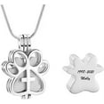 thumbnail image 6 of Hollow Urn Cremation Jewelry for Ashes Pet Paw Print Urn Cremation Jewelry for Dog / Cat / Pet Memorial Jewelry Gifts Memorial Locket Ashes Urn Necklace, 6 of 6