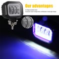 thumbnail image 4 of LED Work Light 6000K 30W Waterproof Square Angel Eyes Lamp Car ATV Boat OffRoad Vehicle, 4 of 7