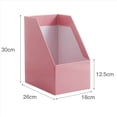 thumbnail image 4 of 3X Revistero de Papel Kraft Soporte para Libros Grande con Sujetalibros Soporte de Archivo Organizador de Documentos Plegable Estante de Almacenamiento de Oficina, 4 of 5