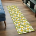 thumbnail image 4 of Lemon Summer Runner Rugs 2x6 ft Plant Leaves Washable Hallway Rugs Non-Slip Floor Mats Absorbent Carpet Bedside Runners for Bedroom Kitchen Bathroom Laundry Room, 4 of 9