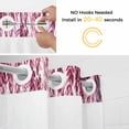 thumbnail image 2 of Red Willows No Hooks Shower Curtain with Snap-in Liner Watercolor Spring Falling Red Willows Leaf Plant Shower Curtains for Bathroom, Waterproof, Easy Install, Washable 54"x78", 2 of 9