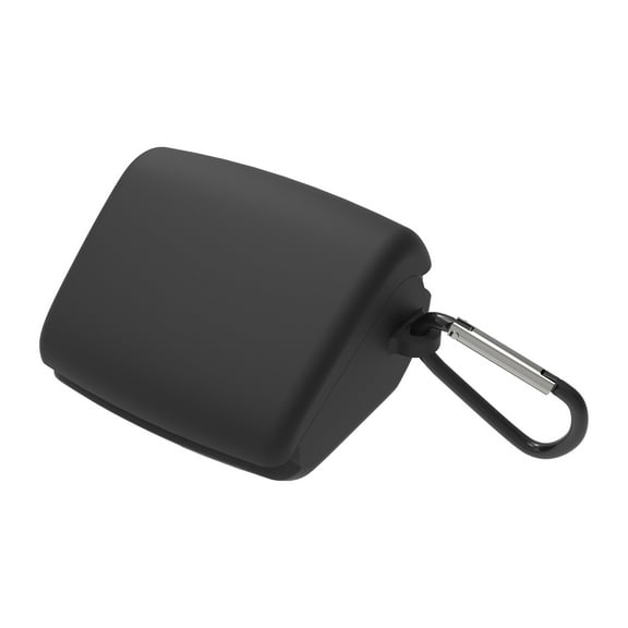 Geekria Silicone Case Cover Compatible with Audio-Technica ATH-TWX9 True Wireless Earbuds, Earphones Skin Cover, Protective Carrying Case with Keychain Hook, Charging Port Accessible (BLACK)