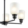 thumbnail image 7 of Millennium Lighting Inc Millennium Lighting Amberle in Brushed Nickel or Matte Black 5 Light Chandelier with Frosted White Shades Matte Black Painted, 7 of 7