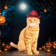 thumbnail image 4 of Snfy Pet Cowboy Costume Cosplay Cap Halloween Costumes for Dogs Cat Pet Party Decoration Mini Cowboy Hat (Red, Medium), 4 of 7