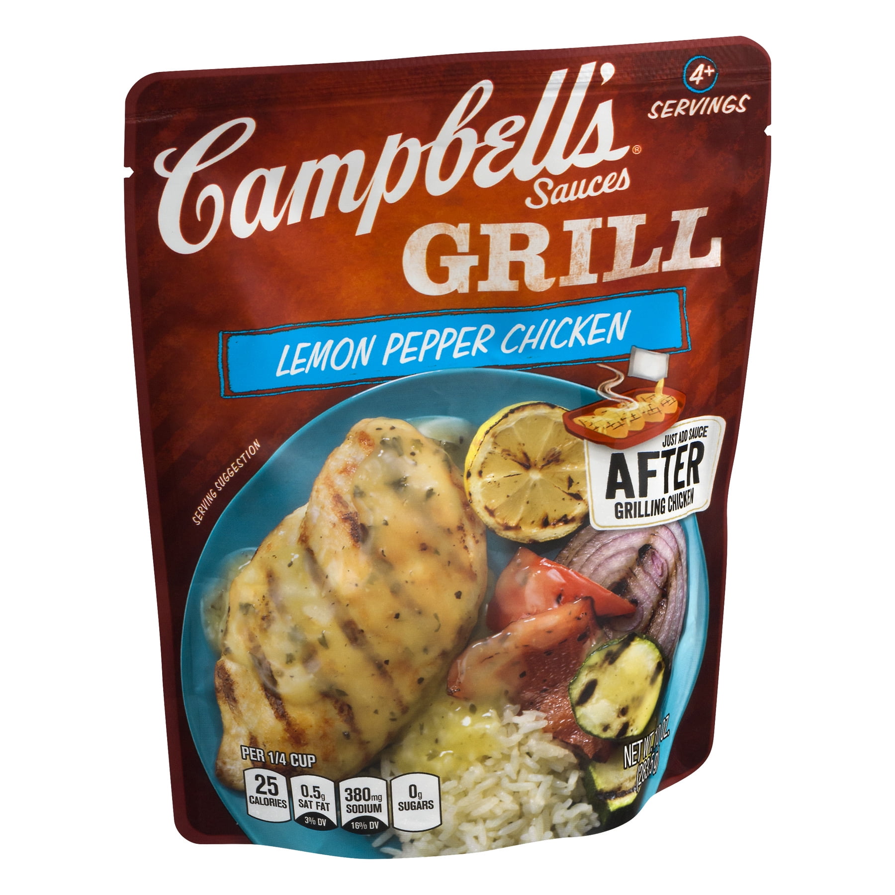 Campbell S Sauces Grill Lemon Pepper Chicken 10 0 Oz Walmart Com Walmart Com