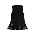 thumbnail image 7 of EYNMVR Tassel Vest Suede Cowgirl Long Fringe Waistcoat Sleeveless Cardigan Jacket Western Cowboy Outfit Hippie Vest Coat, 7 of 7