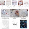 thumbnail image 3 of Paint By Numbers Kit for Adults Beginner - Cat Dual Eyes Blue Roses DIY Canvas Painting Kits for Adults, Frameless Paint By Number for Adults for Home Wall Decor 16x20 Inch, 3 of 7