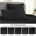 thumbnail image 4 of Superior Paisley Cotton Decorative Bedspread and Sham Set, Full, Black, 4 of 9