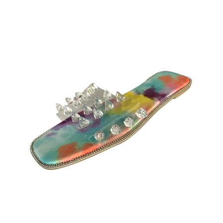 

Womens Flat-bottom Nail Slippers Color Beach Sandals And Slippers Summer Open Toe Slide Sandals Comfortable Flats Flip-Flops Sandal Casual Platforms Wedge Sandals Boho Dressy Heeled Sandals A4818