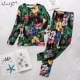 thumbnail image 2 of REDHOTYPE Nouveau Pyjama pour Femme à Fleurs Pyjama à Manches Longues Ample Doux Col Rond Grande Taille Pyjama Décontracté pour Femme Tenue d'Intérieur, 2 of 5