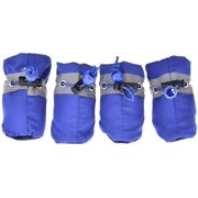 4Pcs Winter Warm Dog Shoes Rubber Anti-Slip Pet Shoes Waterproof Puppy Paws Protector with Elastic Band