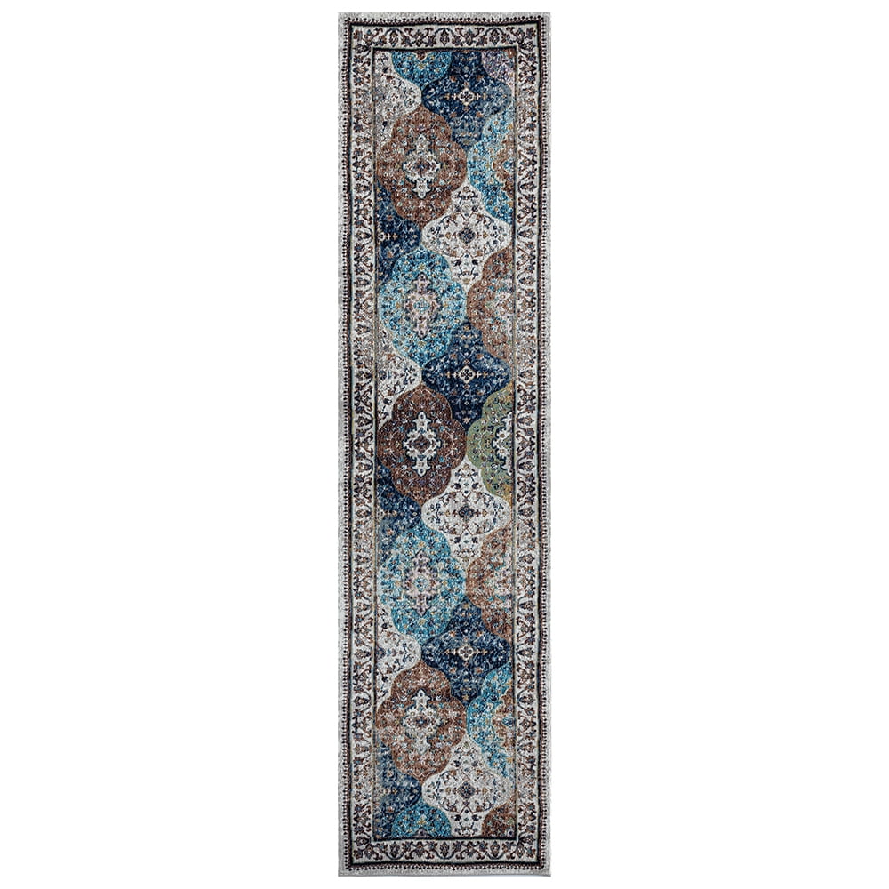 LR Home Ada 8'9" x 11'9" Multi/Beige Moroccan Indoor Area Rug