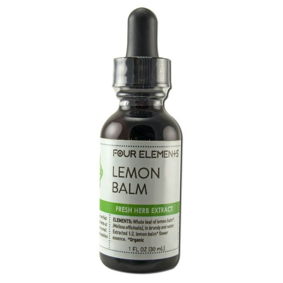 Four Elements Herbals - Fresh Herb Extract Tincture Lemon Balm - 1 oz.