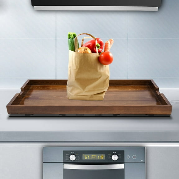Stove Top Cover, Extra Thick Pine Wood, Noodle Board Stove Covers with Built-in Handles for Household
