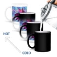 thumbnail image 4 of 3drose, Magenta Fantasy Stallion and Pink Fairy, Blue and Pink Background Fantasy, 11oz Magic Transforming Mug, 4 of 7