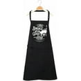 thumbnail image 2 of Waterproof Black Apron for Women and Men, Chef Cooking Kitchen Adjustable Funny Bib Aprons with 4 Pockets, 2 of 6