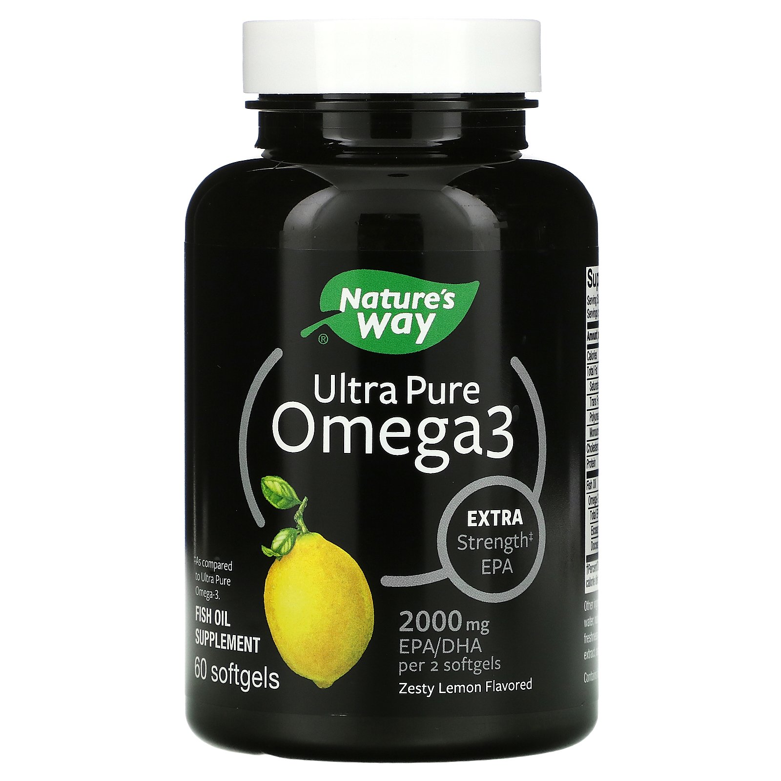 Natureâ€™s Way UltraPure Omega3 Extra Strength Fish Oil Supplement
