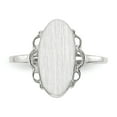thumbnail image 4 of 14K White Gold Ring Band Signet 14.5x7.0mm Open Back, Size 8, 4 of 5